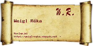 Weigl Réka névjegykártya